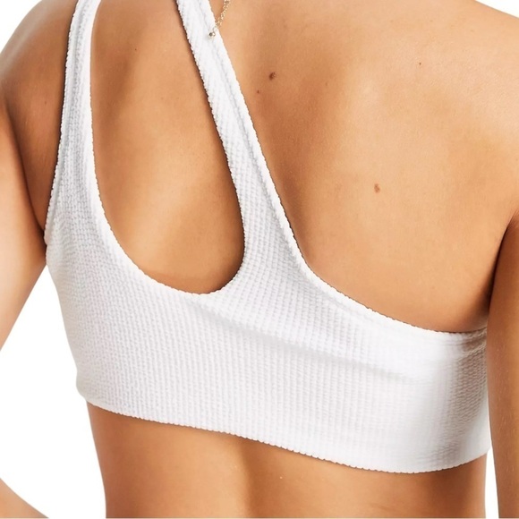 River Island Asymmetrical Double Strap One Shoulder Bikini Black Size 4 - Picture 4 of 13